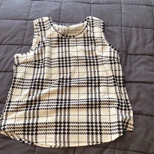 Black and White tank top blouse